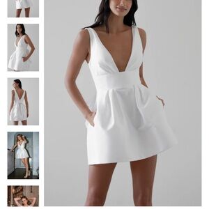 Watters White Dress Muffin Dress